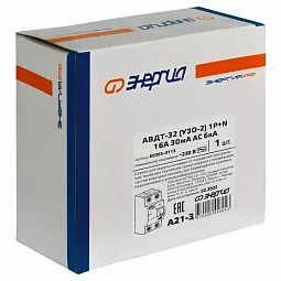 Купить УЗО Энергия АВДТ-32 30мА тип AC 6кА 2P 16A в Москве