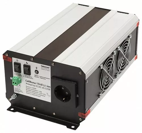 Купить СибВольт 1548 Li-ion инвертор, преобразователь напряжения DC/AC, 48В/220В, 1500Вт в Москве от производителя
