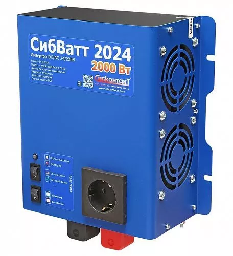 Купить СибВатт 2024 инвертор, преобразователь напряжения DC/AC, 24В/220В, 2000Вт в Москве от производителя - фото №4