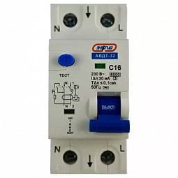Купить УЗО Энергия АВДТ-32 30мА тип AC 6кА 2P 16A Тип С в Москве